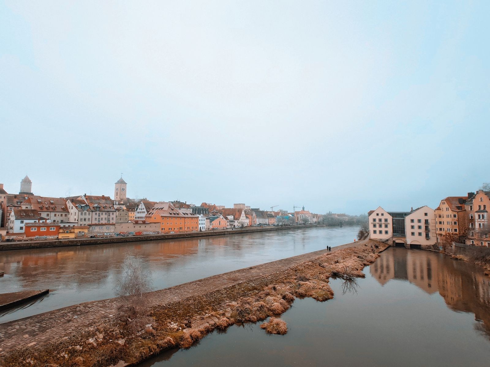 Regensburg old town beside the Danube