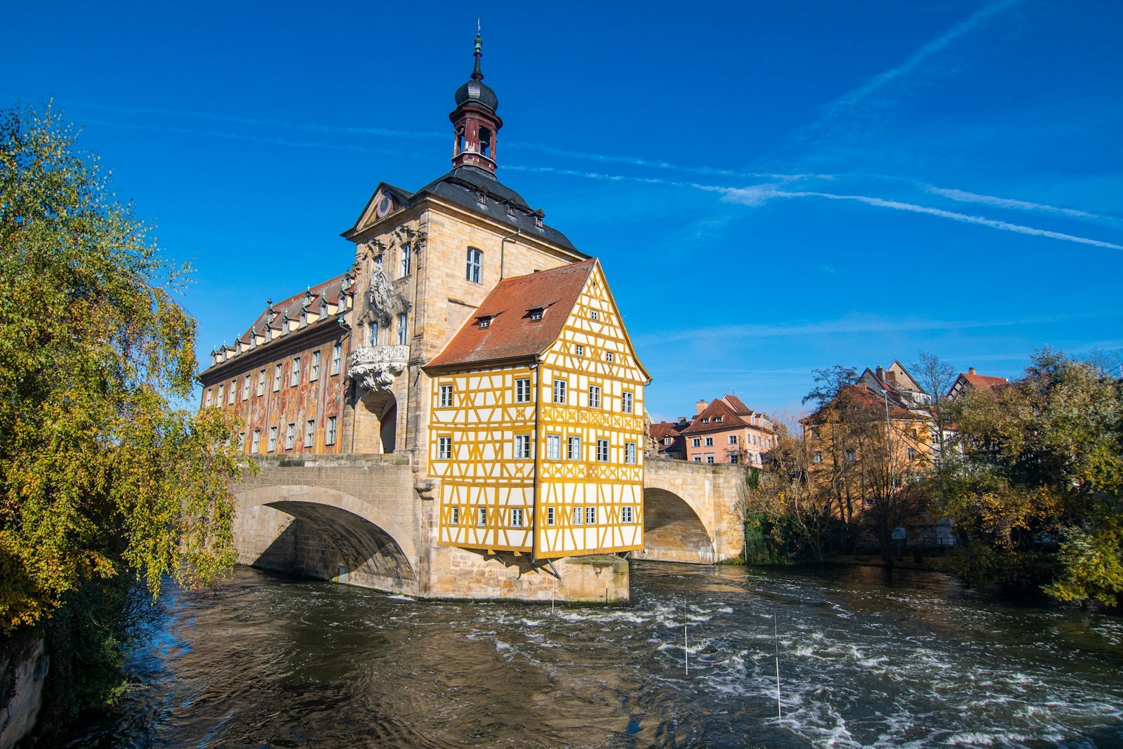 Bamberg's Old Town Hall above the river