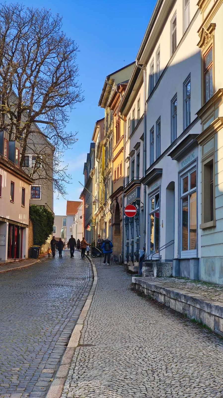 Street with historic facades in Weimar