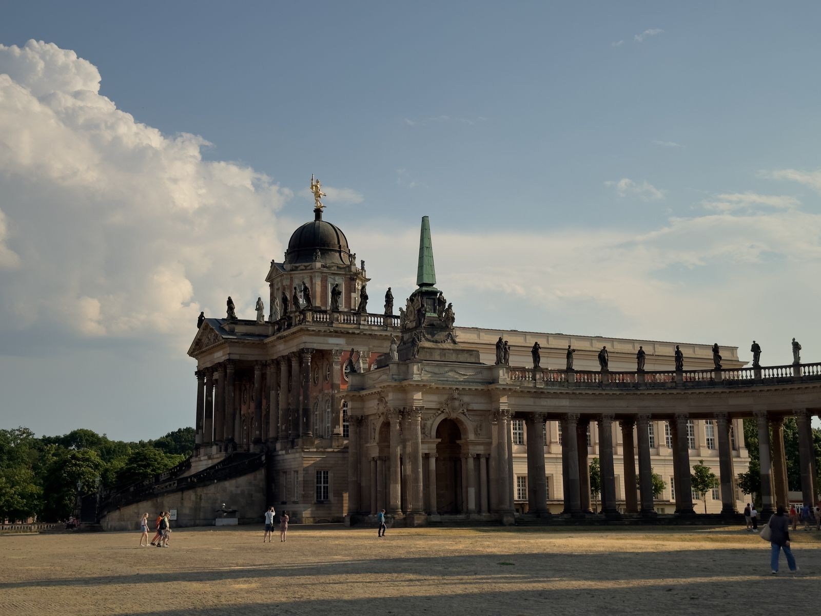 Dome and colonnade in Sanssouci palace park in Potsdam