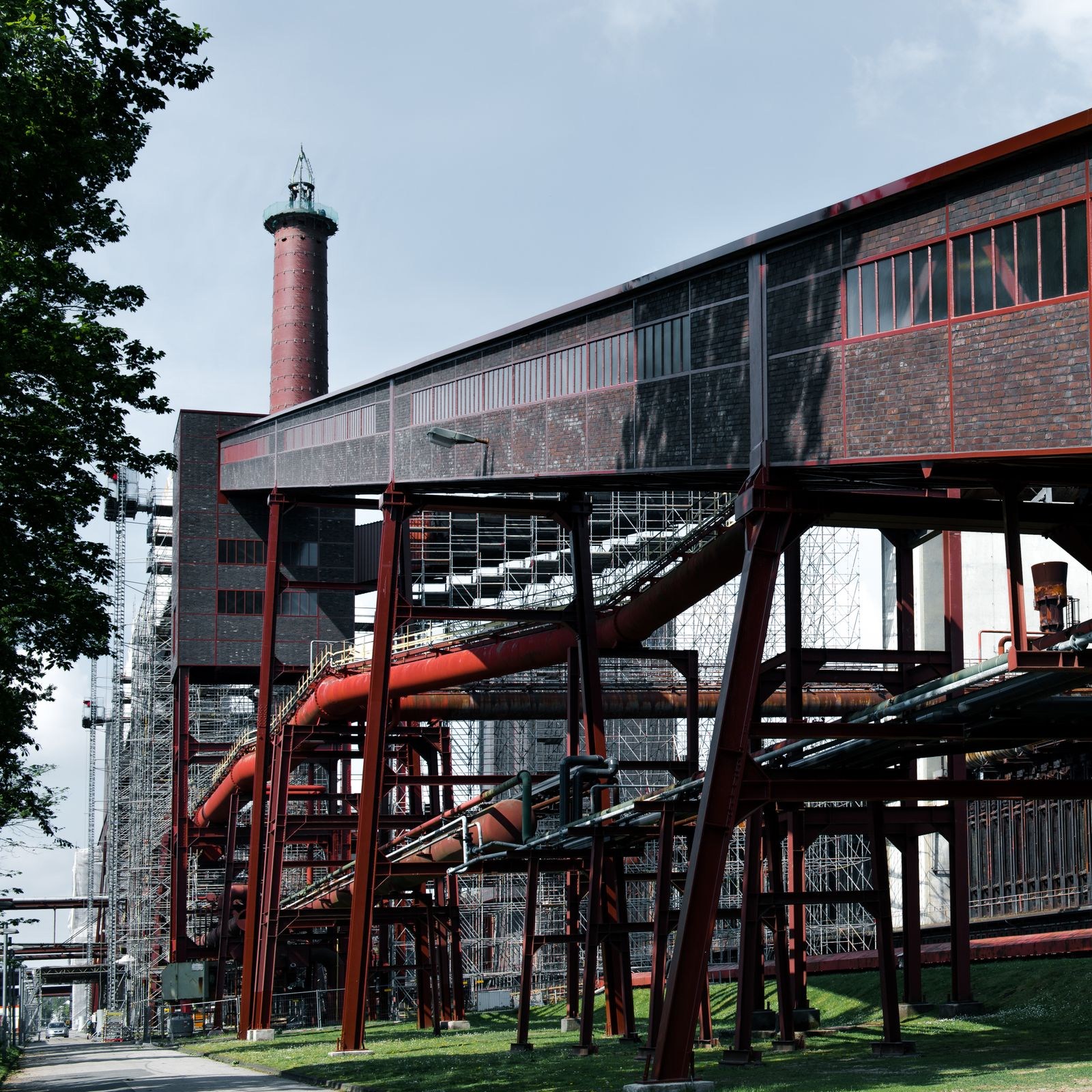Industrial buildings and pipework at Zollverein in Essen