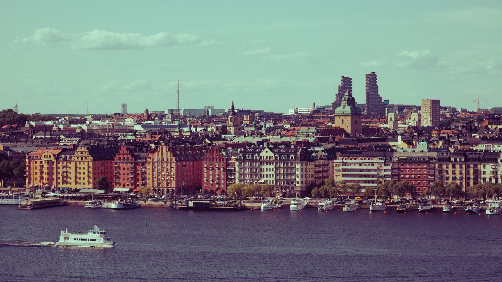 Stockholm buildings and towers beside the water